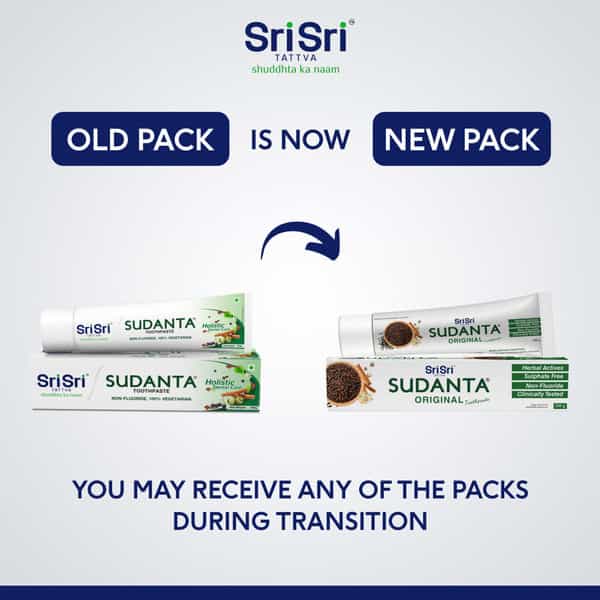 Sri Sri Tattva Sudanta Original Toothpaste | Non - Fluoride | 100% Vegetarian | 200 G