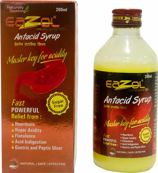 Eazol Antacid Syrup Bottle Of 200 Ml