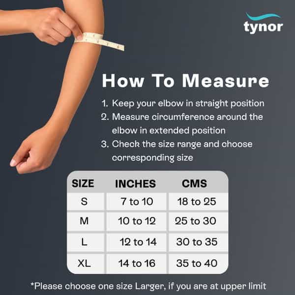 Tynor E-10 Tennis Elbow Support Black Medium