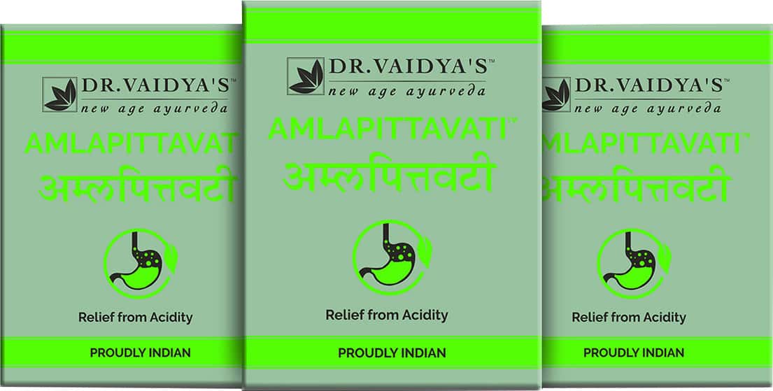 Dr. Vaidya'S Amlapittavati | Ayurvedic Pills For Acidity | 24 Pills Each (Pack Of 3)