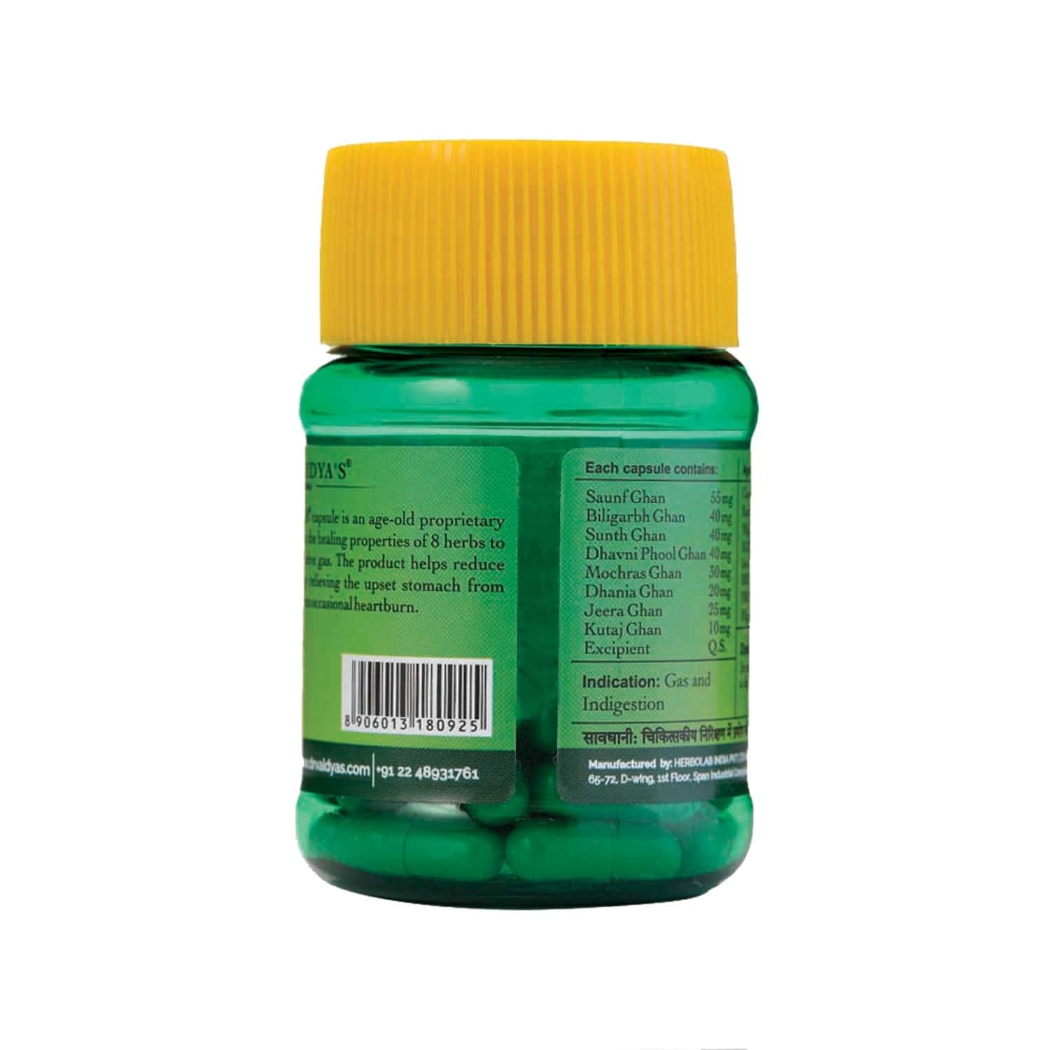 Buy Dr. Vaidya'S Gasoherb Capsules Ayurvedic Gas Relief Medicine Pack