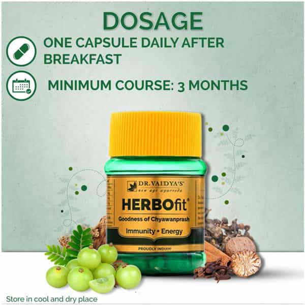 Dr. Vaidya's Herbofit | Goodness Of Chywanprash In A Capsule -30 Capsules Each (Pack Of 2)