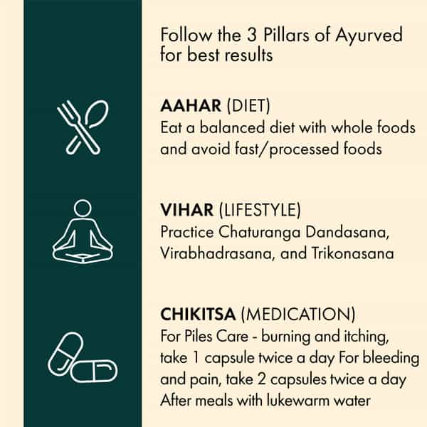Dr. Vaidya's Piles Care-30 Capsules - Pack Of 2