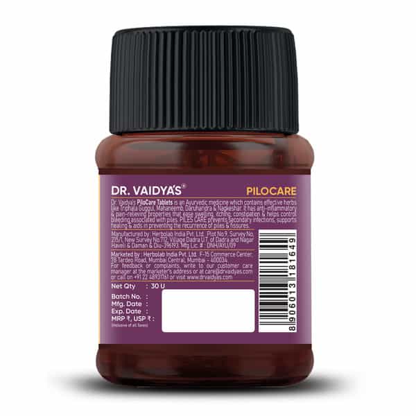 Dr. Vaidya's Piles Care-30 Capsules - Pack Of 2