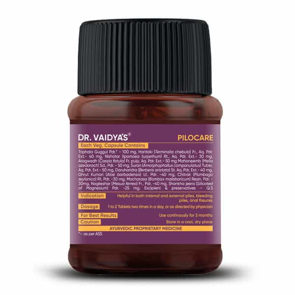 Dr. Vaidya's Piles Care-30 Capsules - Pack Of 2