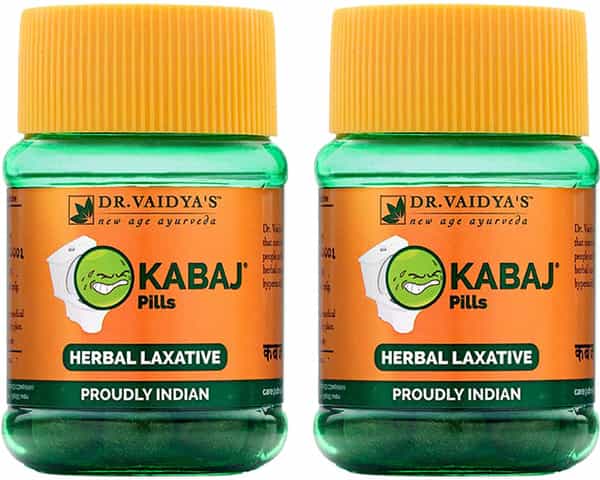 Dr. Vaidya's Kabaj Pills | Ayurvedic Laxatives For Constipation | 30 Pills Each (Pack Of 2)