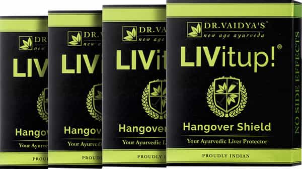 Dr. Vaidya's Livitup Capsules - Natural Hangover Shield - Pack Of 4