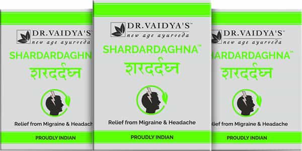 Dr. Vaidya's Shardardaghna | Ayurvedic Pills For Headache And Migraine | 24 Pills Each (Pack Of 3)