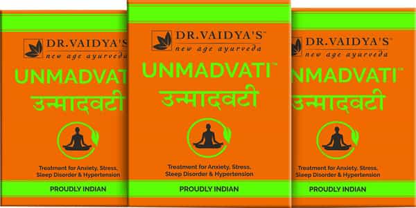 Dr. Vaidya's Ayurvedic Pills | Anxiety Sleep Disorders & Hypertension | 24 Pills (Pack Of 3)