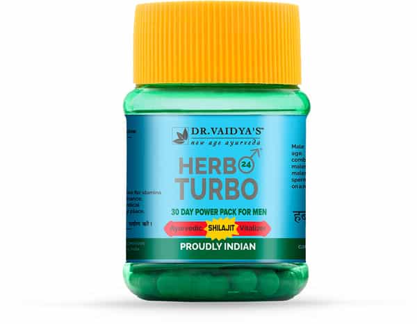 Dr. Vaidya's Herbo24turbo - Ayurvedic Capsules For Male Wellness 30 Capsules (Pack Of 1)