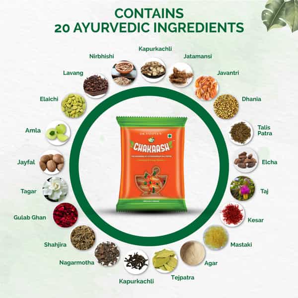 Dr. Vaidya's Weight Gain Pack|Herbofit (30 Caps X 1) Pachak Churna (50 G X 2) & Chakaash Toffees X 1