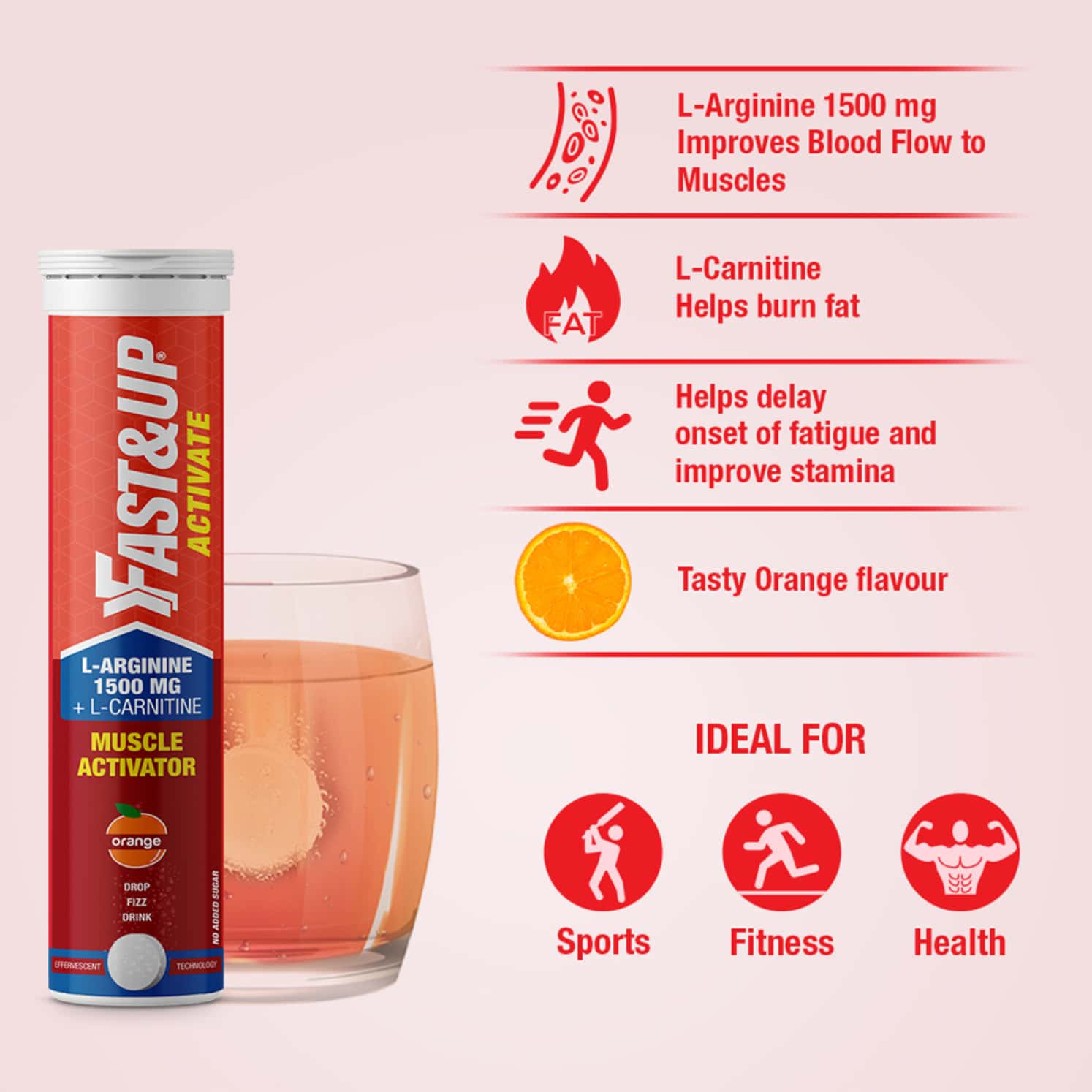 Buy FAST&UP ACTIVATEPREWORKOUT DRINK CAFFEINE FREEL ARGININE L