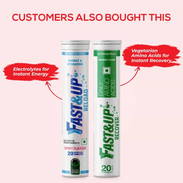Fast&Up Activate-Preworkout Drink Caffeine Free-L Arginine L Carnitine-Orange 10 Effervescent Tabs