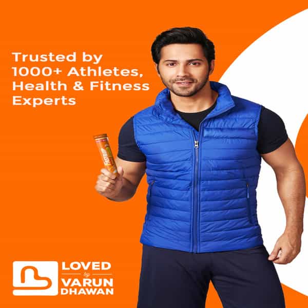 Fast&Up Charge Vitamin C & Zinc Effervescent Tablets With Natural Amla -Orange Flavour (20 Tablets)