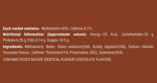 Fast&Up Vegan Chocolate Energy Gel Sachets Box Of 5 'S