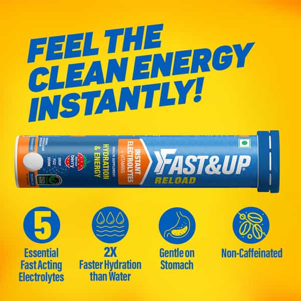 Fast&Up Reload Hydration With Electrolytes - Effervescent Tablets - Berry(20 Tablets)