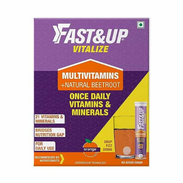 Fast&Up Vitalize Multivitamin For Men & Women-21 Vital Vitamins&Minerals For Daily Health(Pack Of 3)