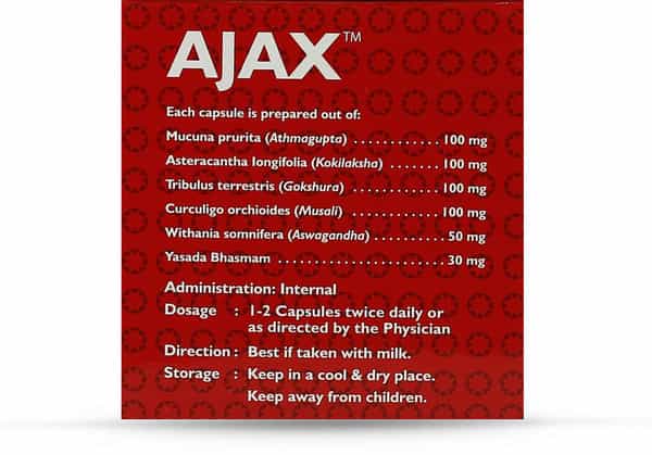 Kerala Ayurveda Ajax Vigor Improvement Capsules Box Of 50 'S