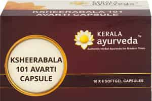 Kerala Ayurveda Ksheerabala 101 Avarti Pain Relief Capsules Bottle Of 60