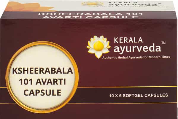 Kerala Ayurveda Ksheerabala 101 Avarti Pain Relief Capsules Bottle Of 60