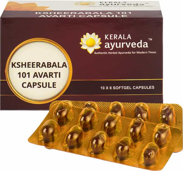 Kerala Ayurveda Ksheerabala 101 Avarti Pain Relief Capsules Bottle Of 60