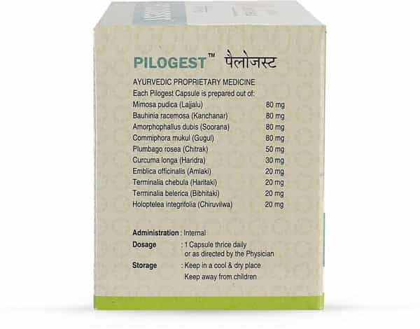 Kerala Ayurveda Pilogest Piles Capsules Box Of 100 'S