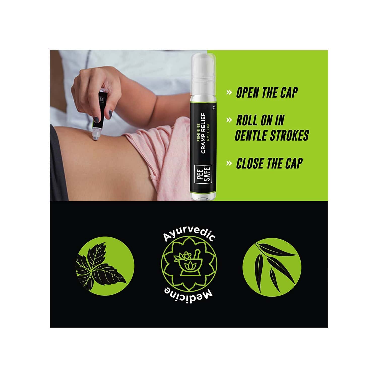 Buy PEE SAFE COMBIKIT (25N PANTY LINERSCRAMP RELIEF ROLL ONTOILET SEAT SANITIZER SPRAY MINT