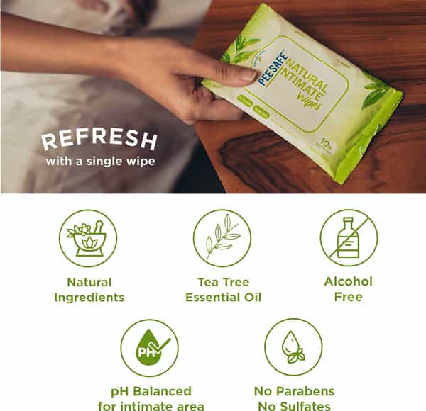 Pee Safe Combikit (25N Panty Liners|Cramp Relief Roll On|Toilet Seat Sanitizer Spray - Mint 50Ml)
