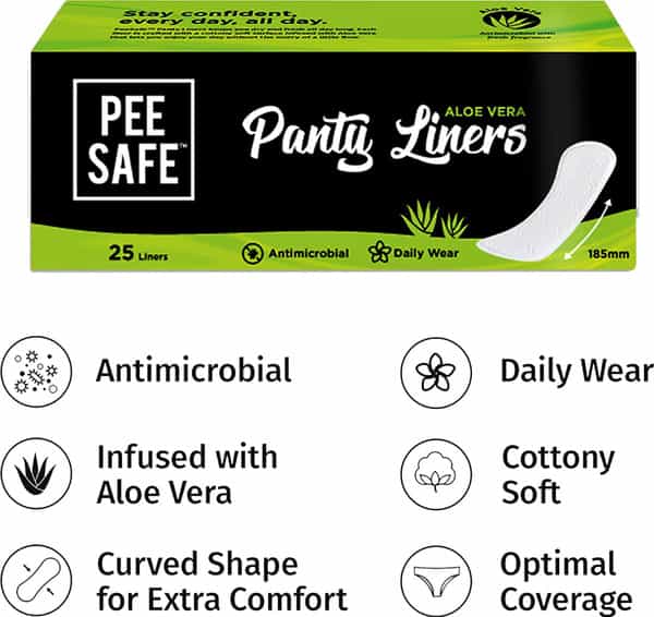 Pee Safe Combikit (25N Panty Liners|Cramp Relief Roll On|Toilet Seat Sanitizer Spray - Mint 50Ml)