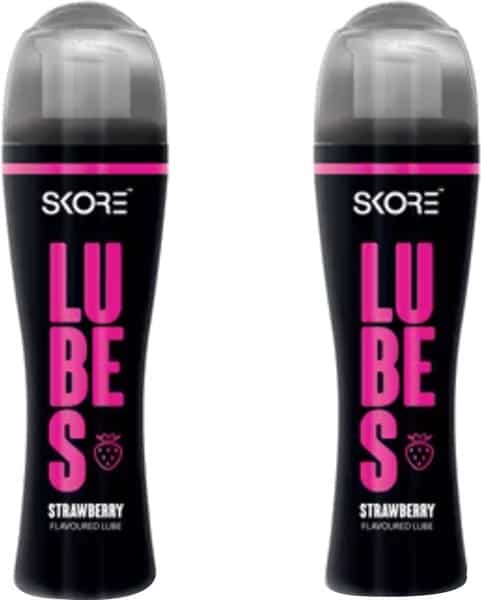 Skore Lubes Strawberry Flavoured - Value Saver Pack Of 2 X 50Ml