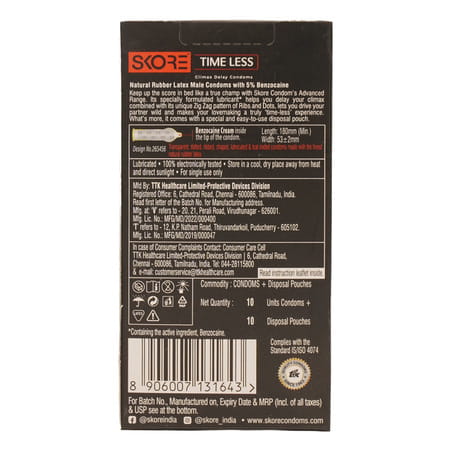 Skore Time Less - Climax Delay Condoms 10'S