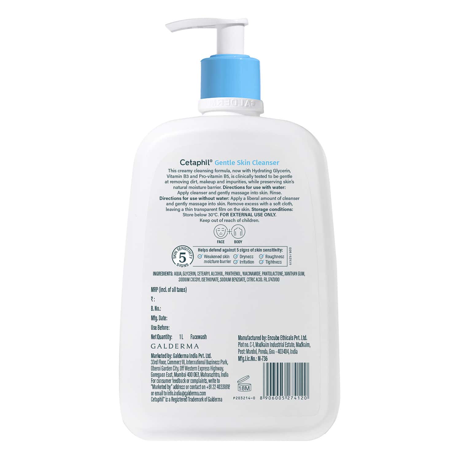 Cetaphil Gentle Skin Cleanser 1 Litre - Image 3