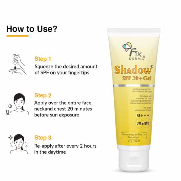 Fixderma Shadow Spf 30+ Pa+++ Tube Of 75Gm Gel
