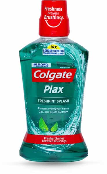 Colgate Maxfresh Plax Freshmint Alcohol-Free Mouthwash Bottle Of 500 Ml