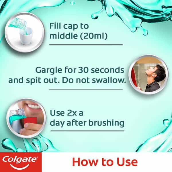 Colgate Maxfresh Plax Freshmint Alcohol-Free Mouthwash Bottle Of 500 Ml