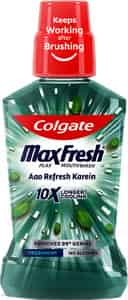Colgate Maxfresh Plax Freshmint Alcohol-free Mouthwash Bottle Of 250 Ml
