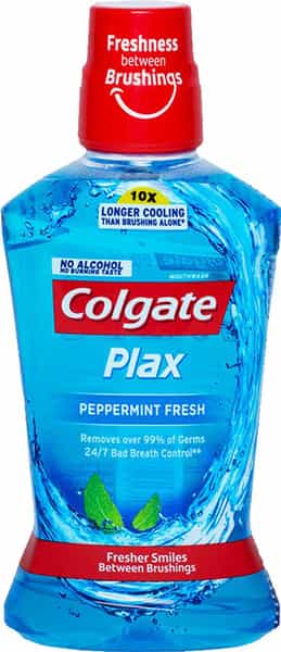 Colgate Plax Peppermint Alcohol-Free Mouthwash Bottle Of 500 Ml