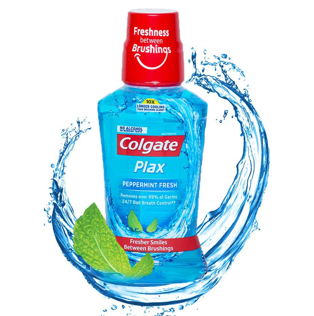 Buy COLGATE PLAX PEPPERMINT ALCOHOLFREE MOUTHWASH BOTTLE OF 250 ML