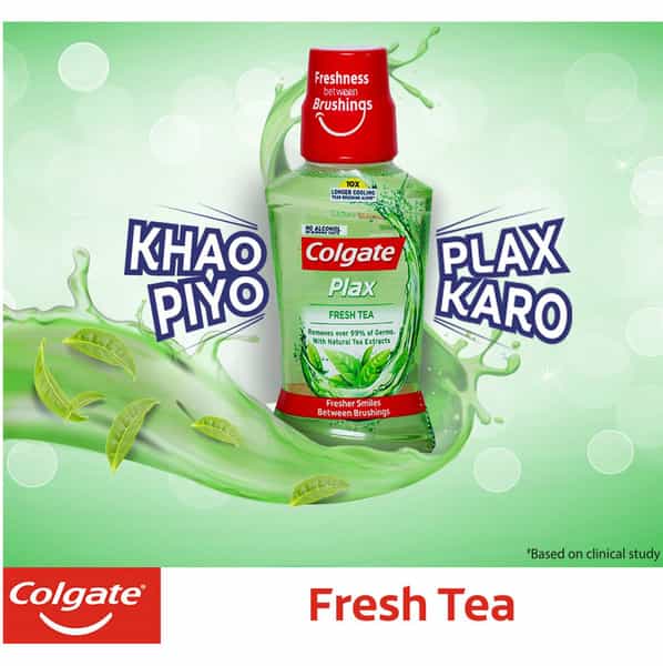 Colgate Plax Fresh Tea Alcohol-Free Mouthwash Bottle Of 250 Ml