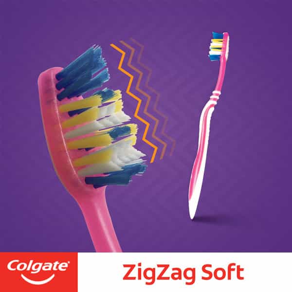 Colgate Zigzag Medium Bristle Toothbrush - 1 Pc