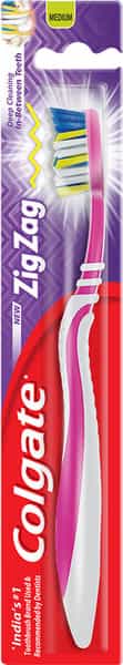 Colgate Zigzag Medium Bristle Toothbrush - 1 Pc