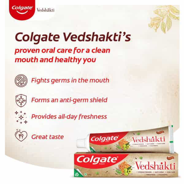 Colgate Swarna Vedshakti Toothpaste (200G + 100G) 300 Gm