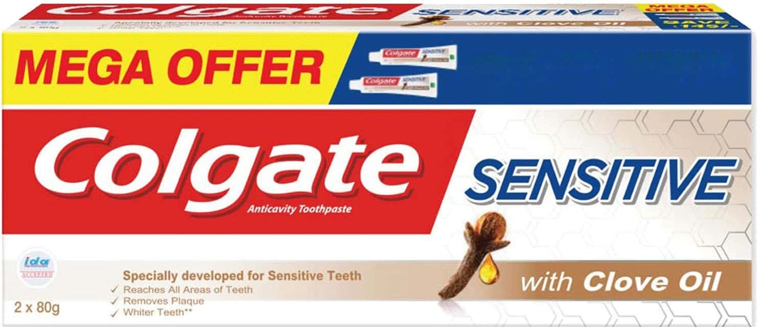 Colgate Sensitive Toothpaste With Clove Oil - 2 X 80g