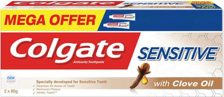 Colgate Sensitive Toothpaste With Clove Oil - 2 X 80g