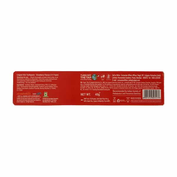 Colgate Anticavity Toothpaste | Strawberry | Kids (2-5 Years) 40 Gm