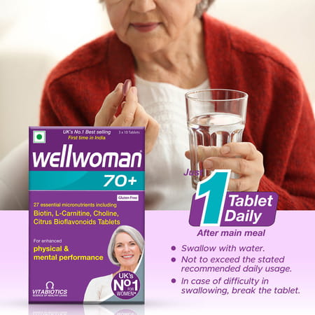 Wellwoman 70+ Health Supplement Tablets Box Of 30