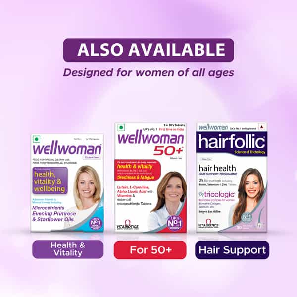Wellwoman 70+ Health Supplement For Women Box Of 30 Tablets