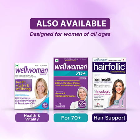 Wellwoman 50+ Health Supplement Tablets (26 Vitamins And Minerals) Box Of 30