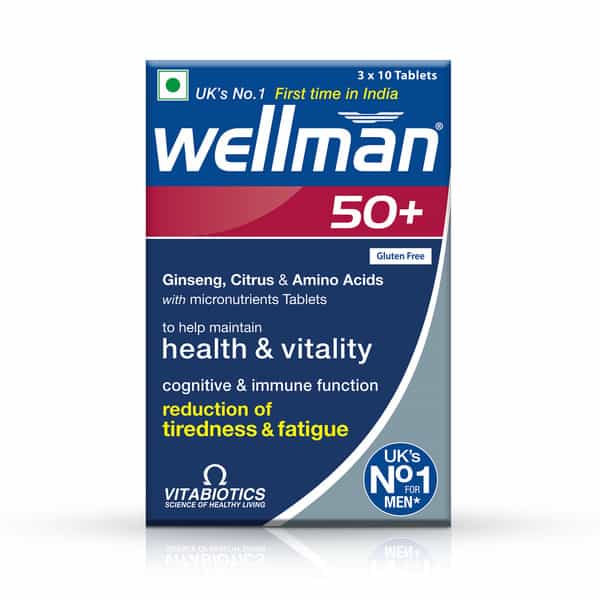 Wellman 50+ Health Supplement Tablets Box Of 30