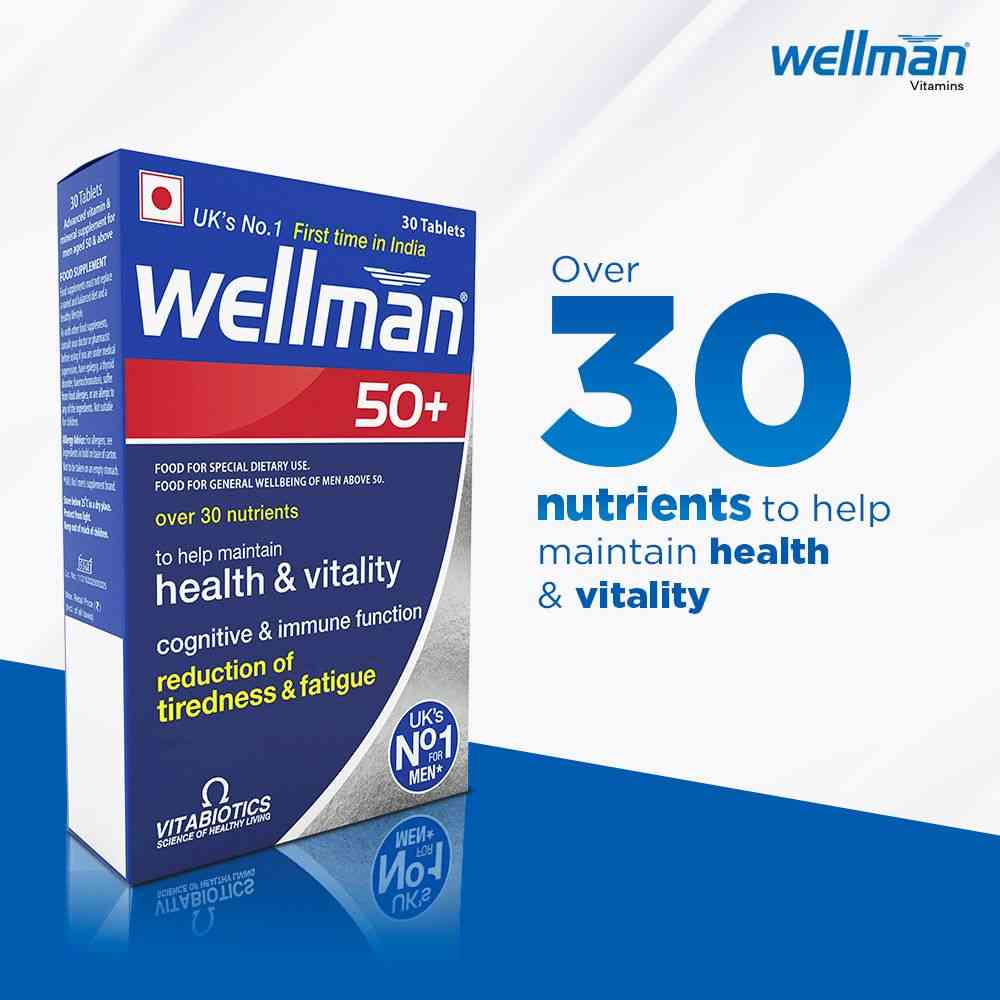 Buy Wellman 50+ Health Supplements (More Than 30 Nutrients) 30
